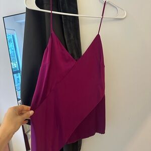Cushnie Pink Asymmetrical Wrap Camisole